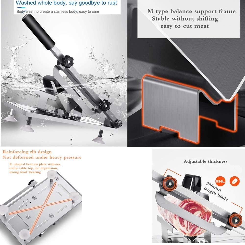 Manual Frozen Meat Slicer, befen Stainless Steel Meat Cutter Beef Mutton Roll Meat Food Slicer